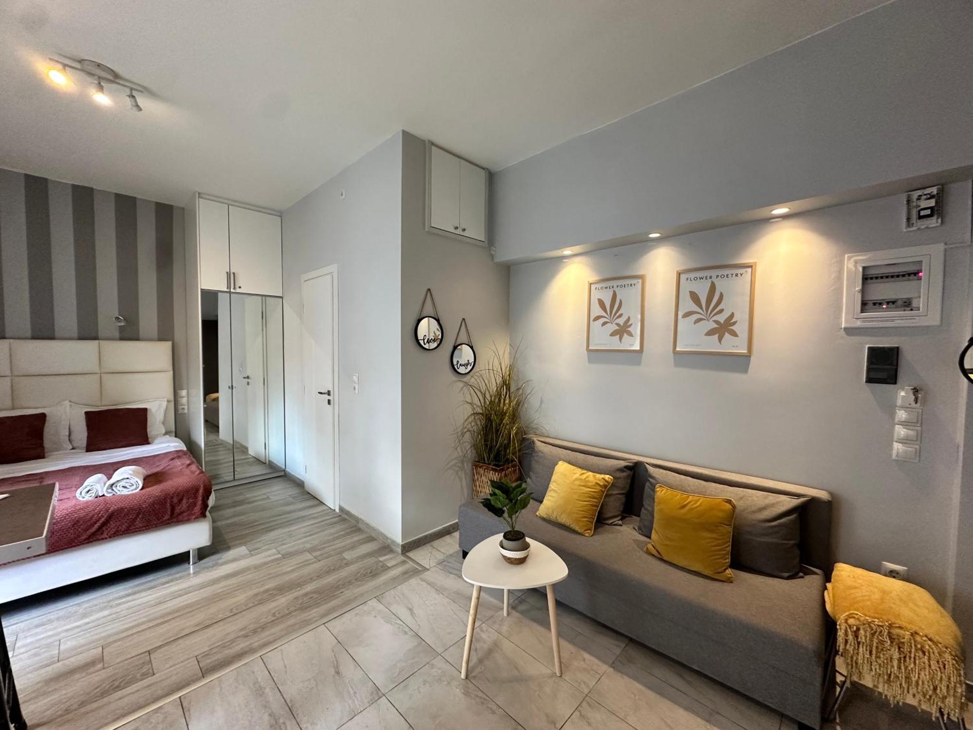 Walk To Markets From A Cozy Studio By Cielo Homes Atény Exteriér fotografie